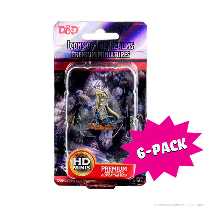 D&D Icons of the Realms Premium Figures: Elf Male Cleric (Bundle of 6)
